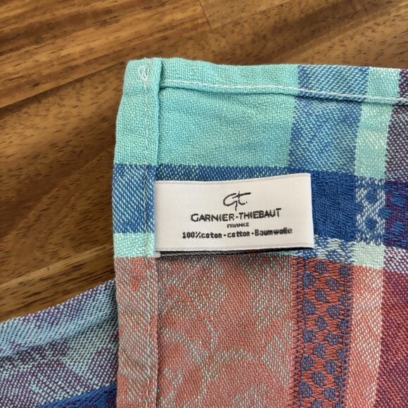 Garnier Thiebaut French Cotton Dish Towel Floral Rabbit Bunny Decor Multicolor - Picture 2 of 15